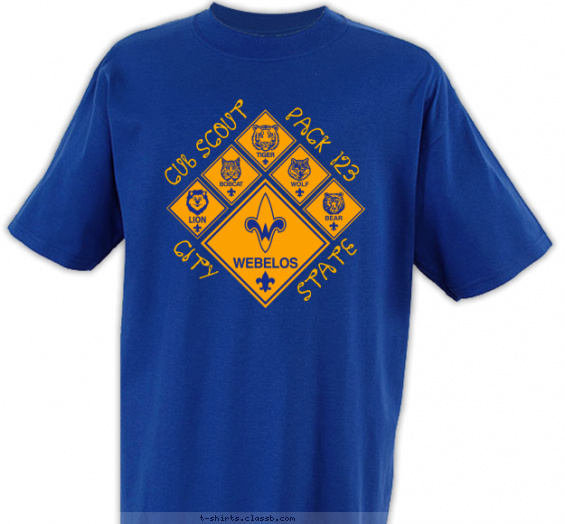 SP6433 All Cub Scout Ranks Diamond T-shirt Design