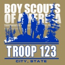 Hiking Scout Silhouette T-shirt Design