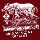 Running With The Pack T-shirt Design