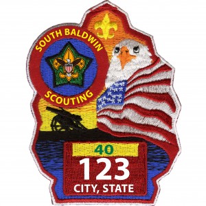 Country Pride Embroidered Patch Design Idea