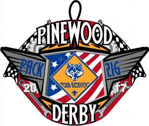 Pinewood Derby Embroidered Patch Design Idea