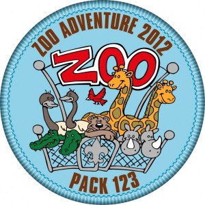 Zoo adventure Embroidered Patch Design Idea