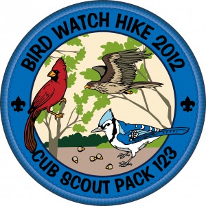 Bird Watch Embroidered Patch Design Idea