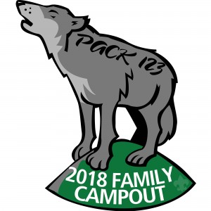 Family Campout Embroidered Patch Design Idea