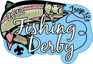 Fishing Derby Embroidered Patch Design Idea