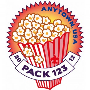 Popcorn Embroidered Patch Design Idea