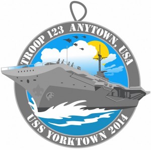 USS Yorktown Embroidered Patch Design Idea