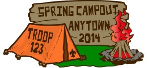 Spring Camping Sign Embroidered Patch Design Idea