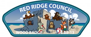 Wood Badge Sand Castle Critters Embroidered Patch Design Idea