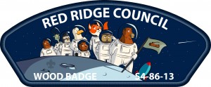 Wood Badge Moon Walk Embroidered Patch Design Idea