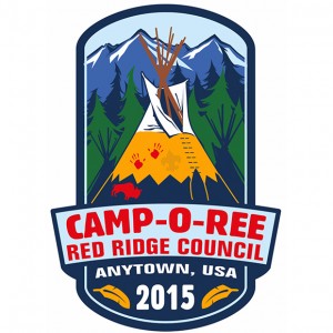 Tee Pee Campout Embroidered Patch Design Idea