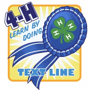 4-H Blue Ribbon Embroidered Patch Design Idea