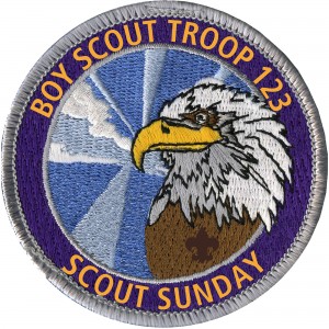 Scout Sunday Embroidered Patch Design Idea