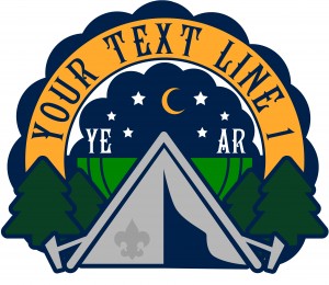 Night Camping Embroidered Patch Design Idea