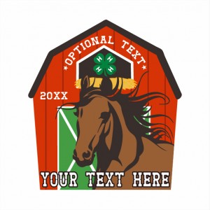 Horse Barn Embroidered Patch Design Idea