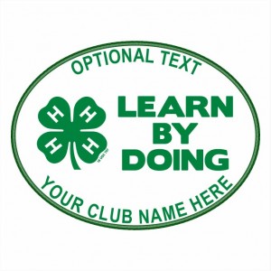 4-H Learn By Doing Oval Embroidered Patch Design Idea