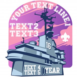 Nautical Nights USS Lexington Embroidered Patch Design Idea