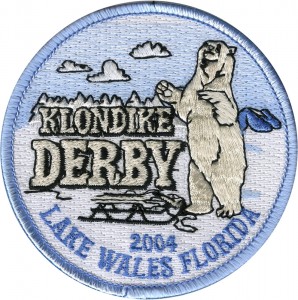 Polar Bear Sledding  Embroidered Patch Design Idea