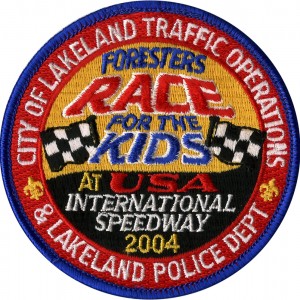 Race Day Embroidered Patch Design Idea