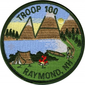 Canoe Camp Out Embroidered Patch Design Idea