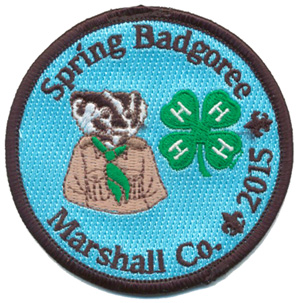 Custom 4-h badgoree embroidered patch