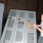 Aaron moving some old school lockers