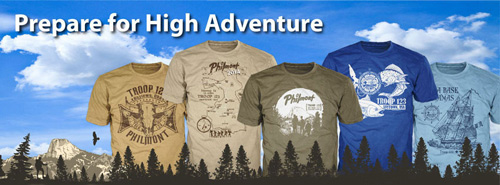 BSA high adventure custom t-shirts