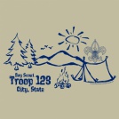 Troop Camp Sketch Shirt T-shirt Design