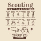 Scouting Ties It All Together Knots T-shirt Design