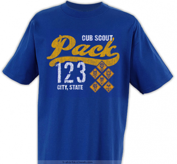 Vintage Cub Scout Pack Design T-shirt Design