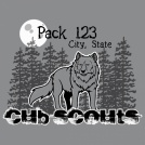 Pack Wolf in the Trees T-shirt Design