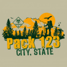 Hiking Mountain Range Pack T-shirt Design