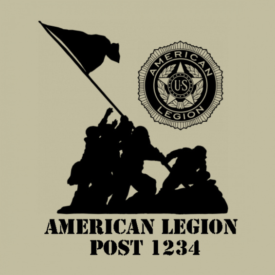 American Legion Flag Pole T-shirt Design