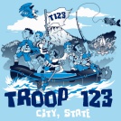 Scouts in Raft T-shirt Design