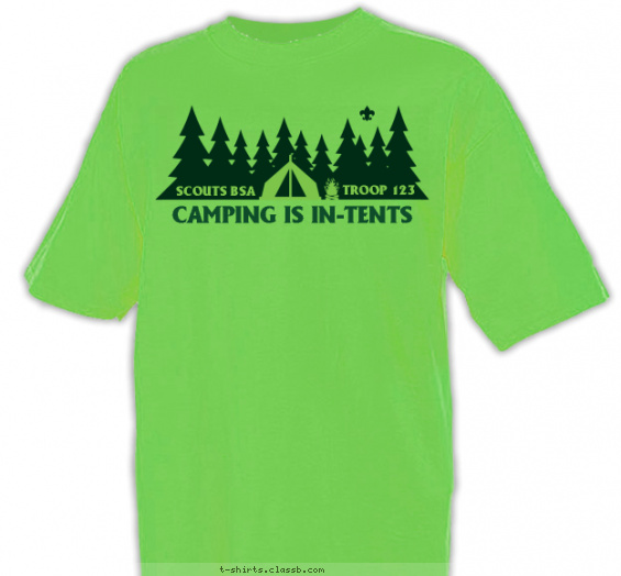 Pine Tree Campsite T-shirt Design