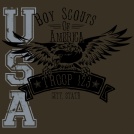 BSA Eagle Holding Banner T-shirt Design