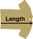 Length is measured across from hem to collar