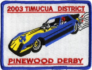 Pinewood Derby Embroidered Patch Design Idea