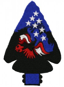 American Flag Arrow Embroidered Patch Design Idea