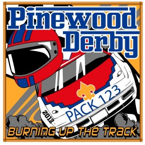 Pinewood Derby Embroidered Patch Design Idea