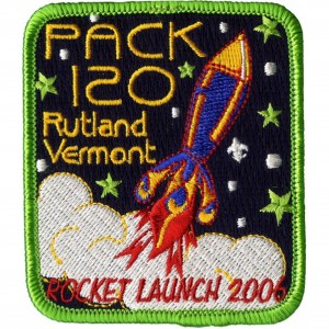 Rocket Blast Embroidered Patch Design Idea