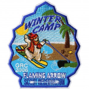Winter Camp Embroidered Patch Design Idea