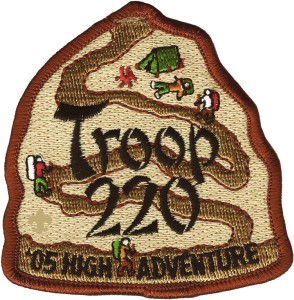 Hiking the Trail Embroidered Patch Design Idea