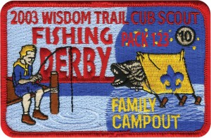 Fishing Derby Embroidered Patch Design Idea