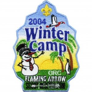 Winter Camp Embroidered Patch Design Idea