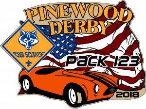 Pinewood Derby Embroidered Patch Design Idea