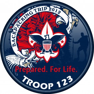 Backpacking Trip Embroidered Patch Design Idea