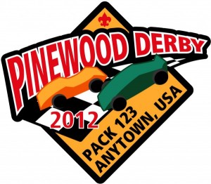 Pinewood Derby Embroidered Patch Design Idea