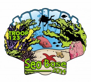 Sea Base Seashell Embroidered Patch Design Idea