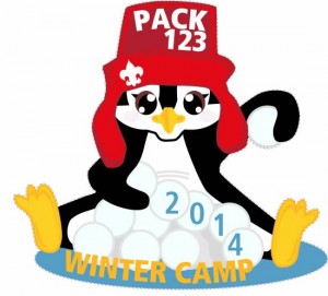 Winter Camp Penguin Embroidered Patch Design Idea